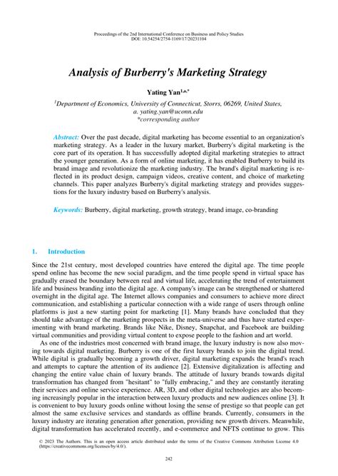 burberry case study analysis|(PDF) Analysis of Burberry's Marketing Strategy .